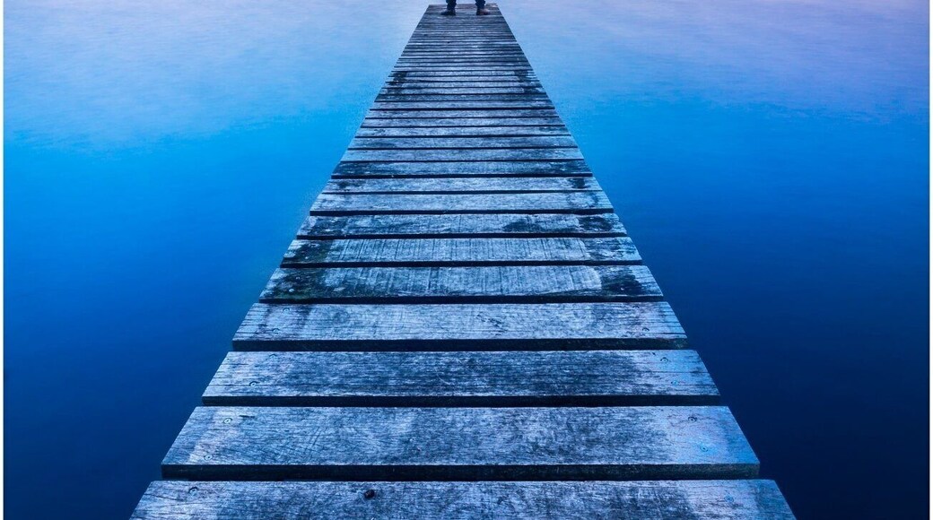 Standing on Pier 17 watching sunset turn to blue hour at Beekse Bergen Campsite in Hilvarenbeek, Netherlands #bvsblue #netherlands #holland