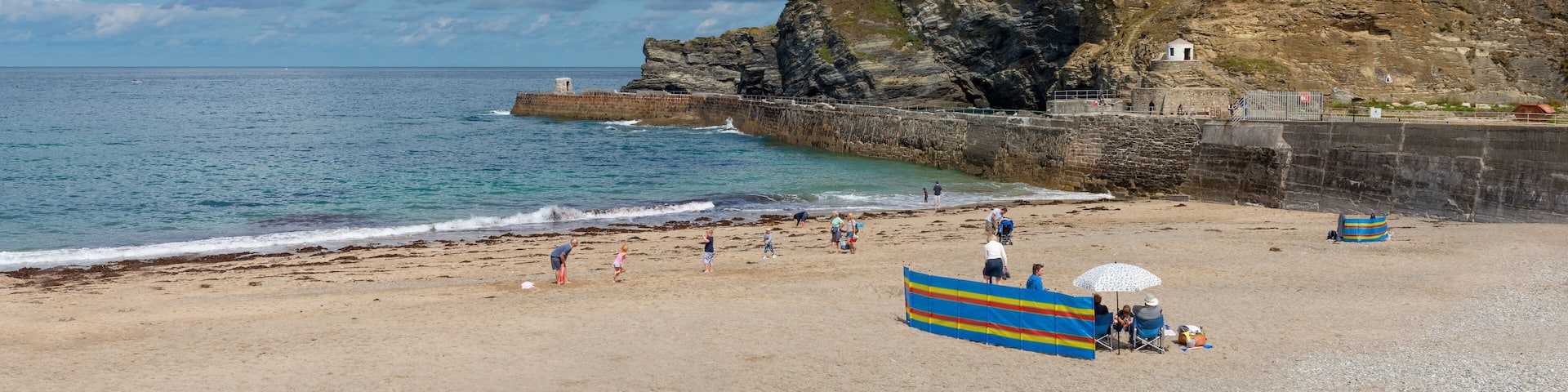 Portreath Beach near Redruth Cornwall England