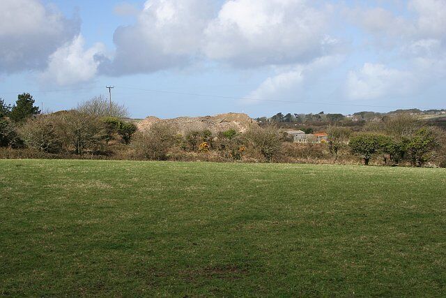 Farmland west of Carharrack.
