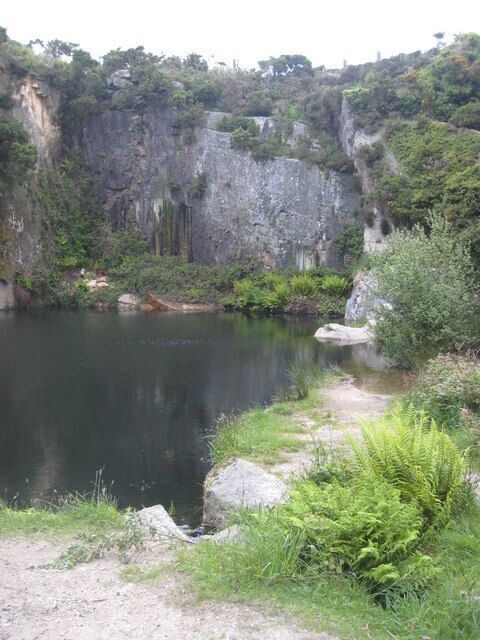 Flooded quarry on Carn Marth