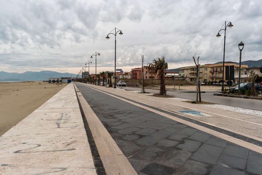 Seafront in Mondragone, Mondragone is a holiday town in the province of Caserta, near Naples, Italy; Shutterstock ID 1061524622; Purchase Order: -