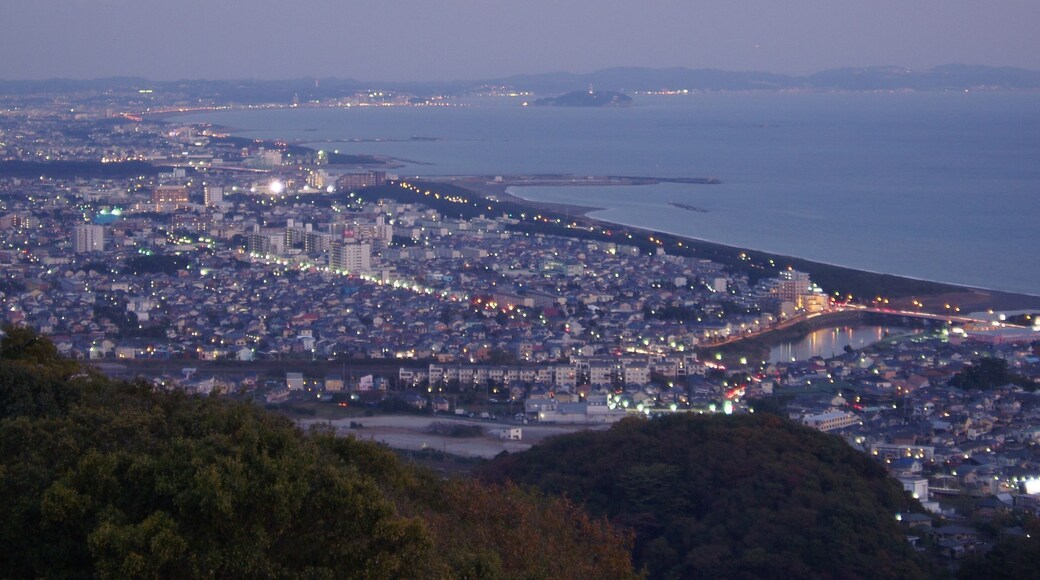 The spectacle in the evening which desires the direction of Enoshima from Shonandaira