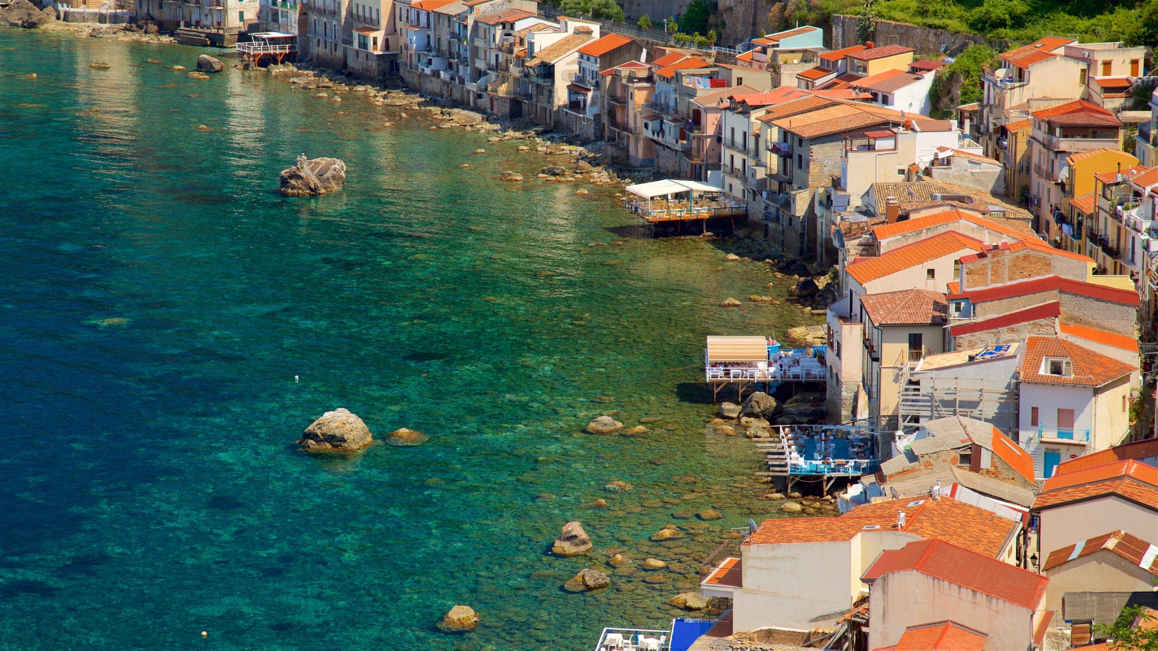 Scilla featuring a coastal town and general coastal views