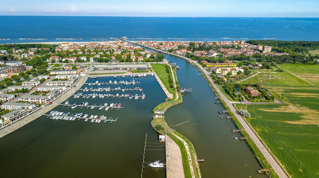 Aerial View Over Casal Borsetti, Province of Ravenna, Italy