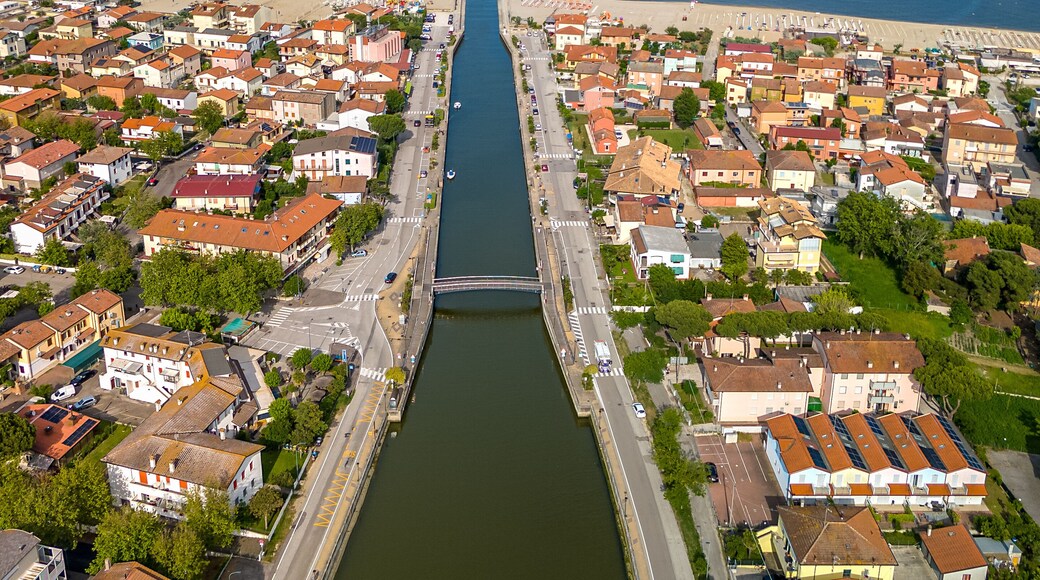 Aerial View Over Casal Borsetti, Province of Ravenna, Italy
