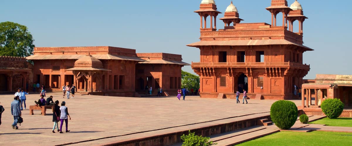A historic building with domed towers and intricate architecture.