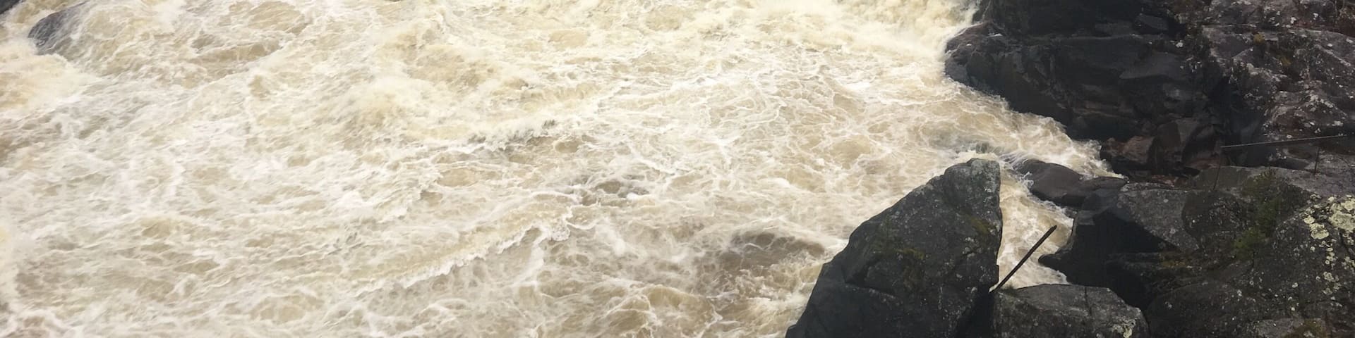 Largest waterfall in the river Kalixälven in north of Sweden.