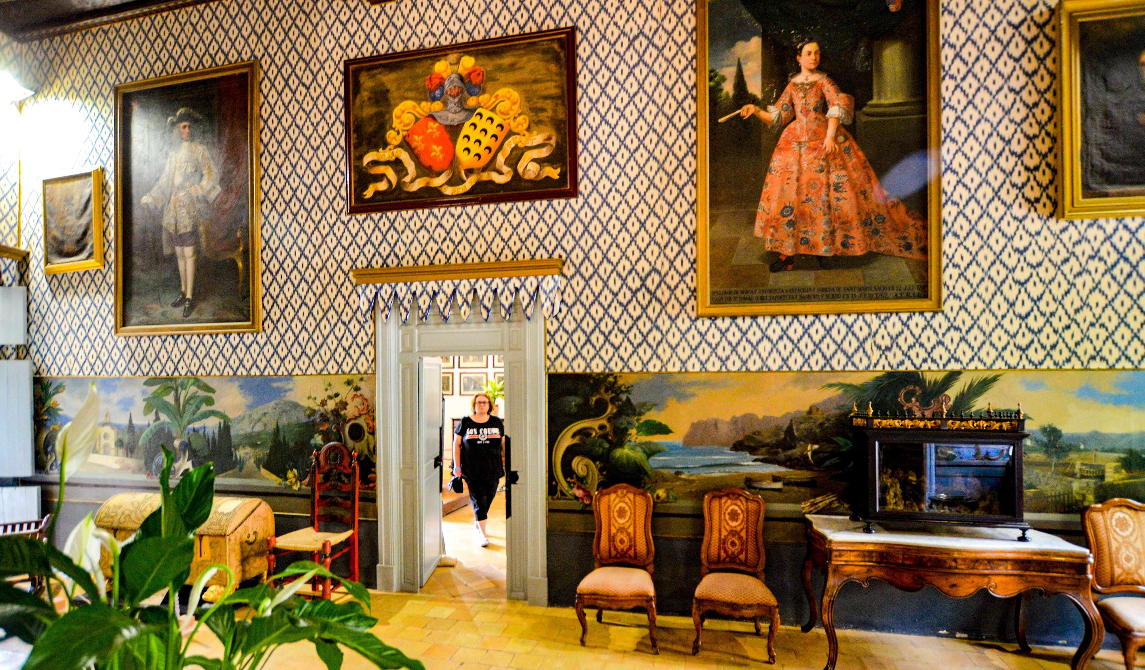 Inside the beautiful house which can be toured, included with entrance to the gardens.