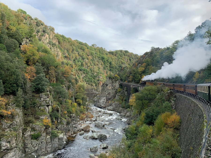 Train ride in the Ardeche