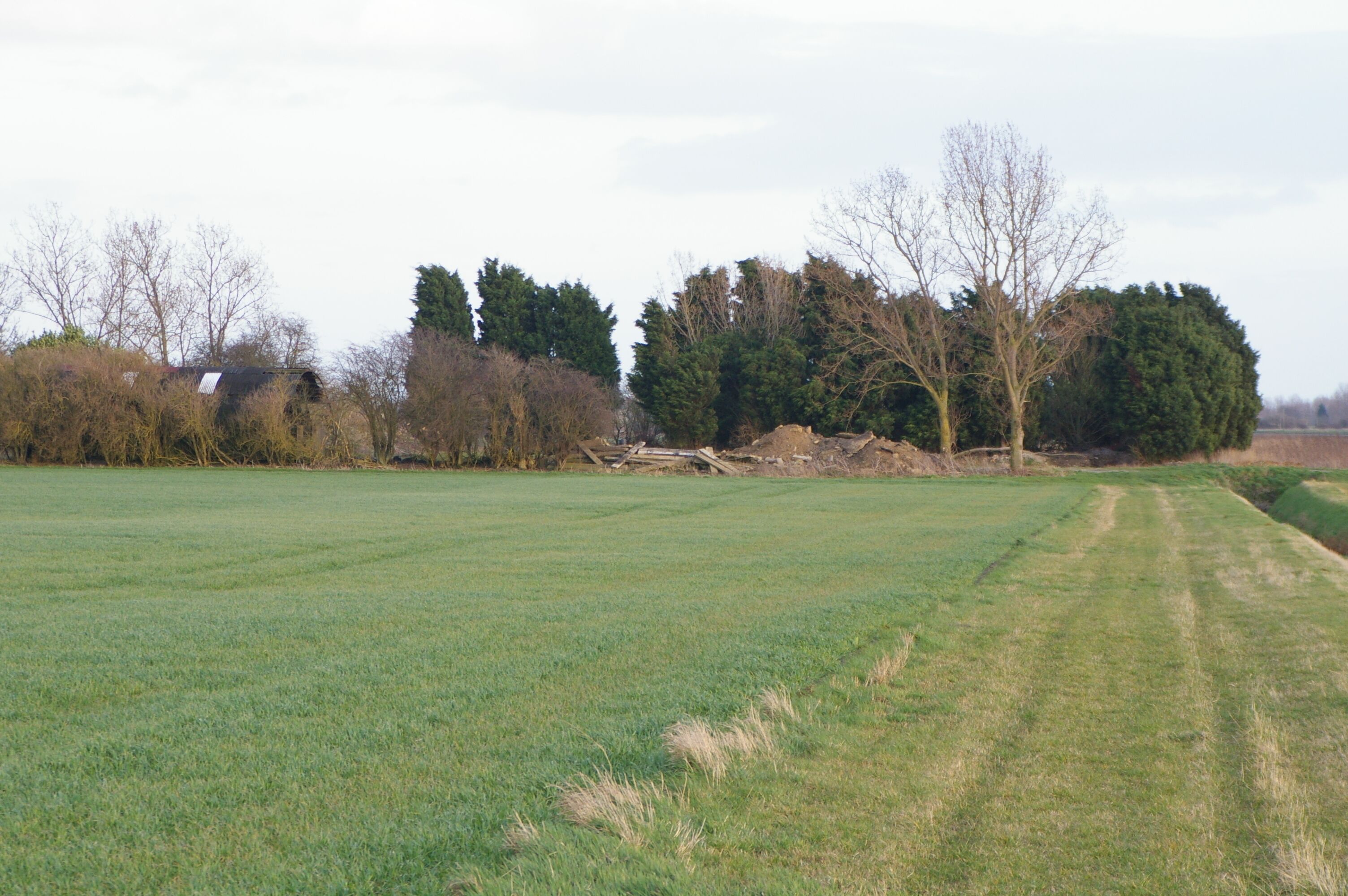 Willow Farm There don't seem to be many buildings left at Willow Farm. The main indication of its presence is the clump of trees around it.