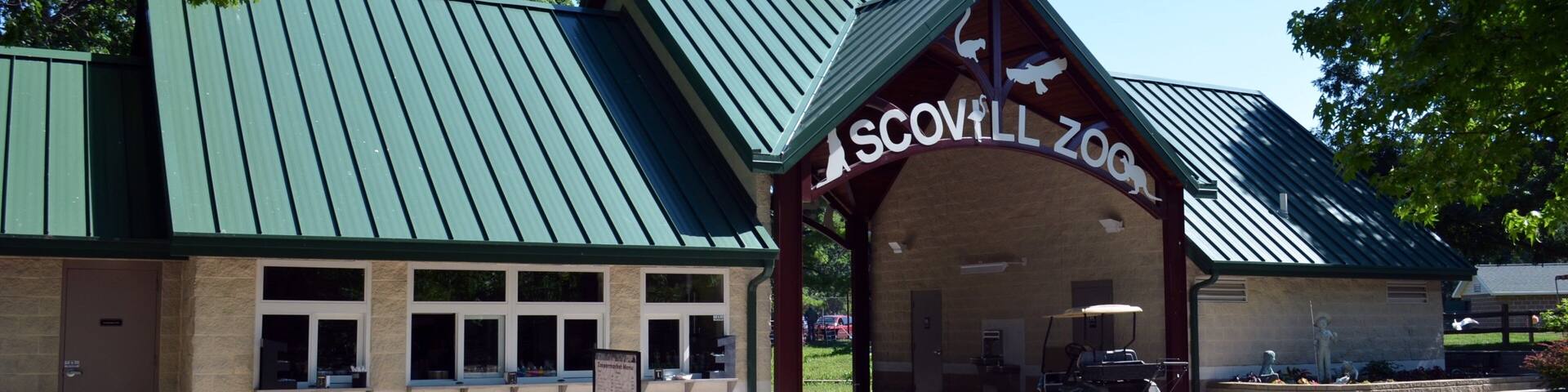 Scovill Zoo which includes signage