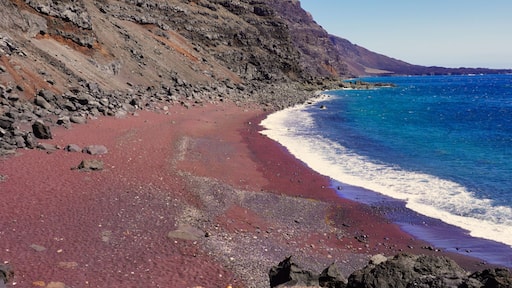 El Verodal beach. El Hierro Island. Canary Islands. In the northwest of the island is this unique beach, famous for being one of the few with red sand.