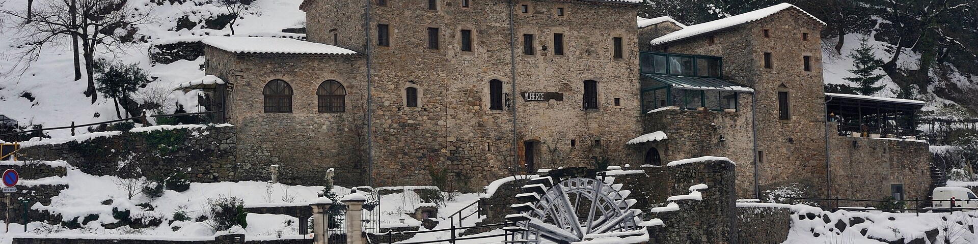 Old mill on the banks of the river Gardon