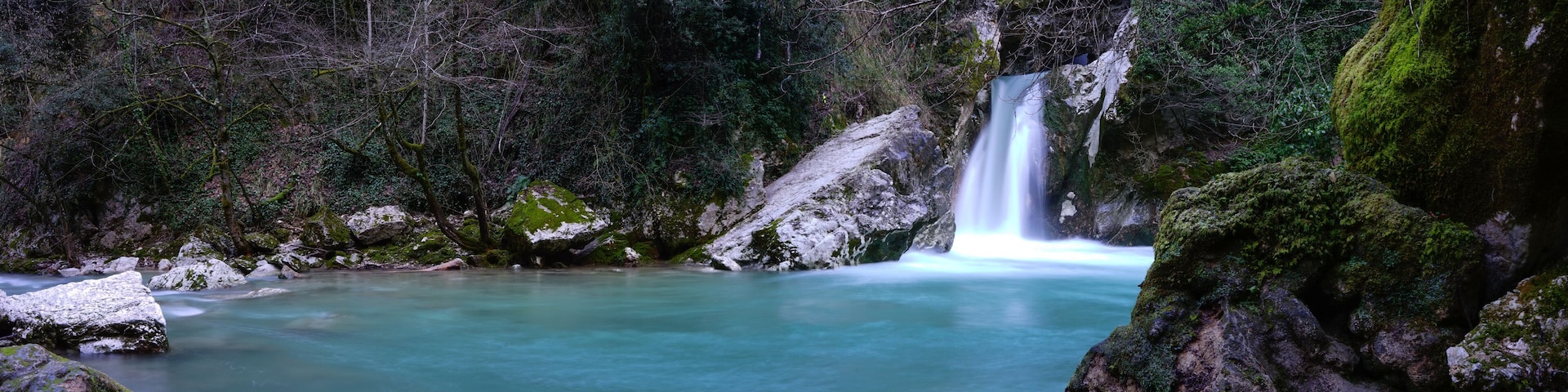 San Benedetto Lake and Aniene River, Subiaco, Lazio, Italia