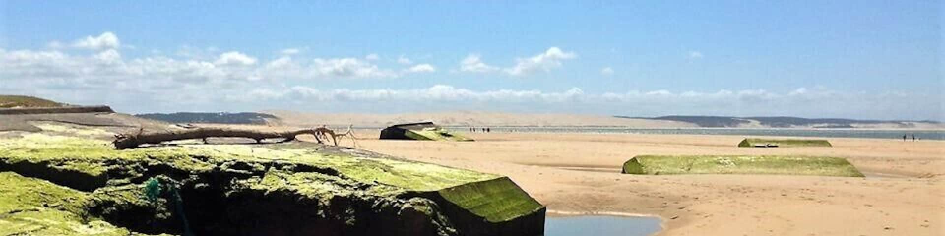 Remnant from WWII German "blockhaus" lying on the beach #lifeatexpedia