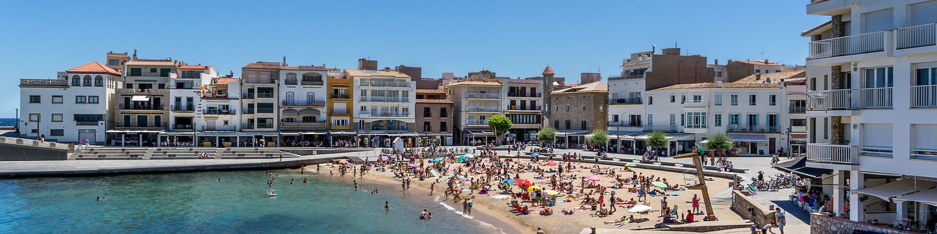 the resort of L escala on the coast of Costa Brava in Catalonia Spain