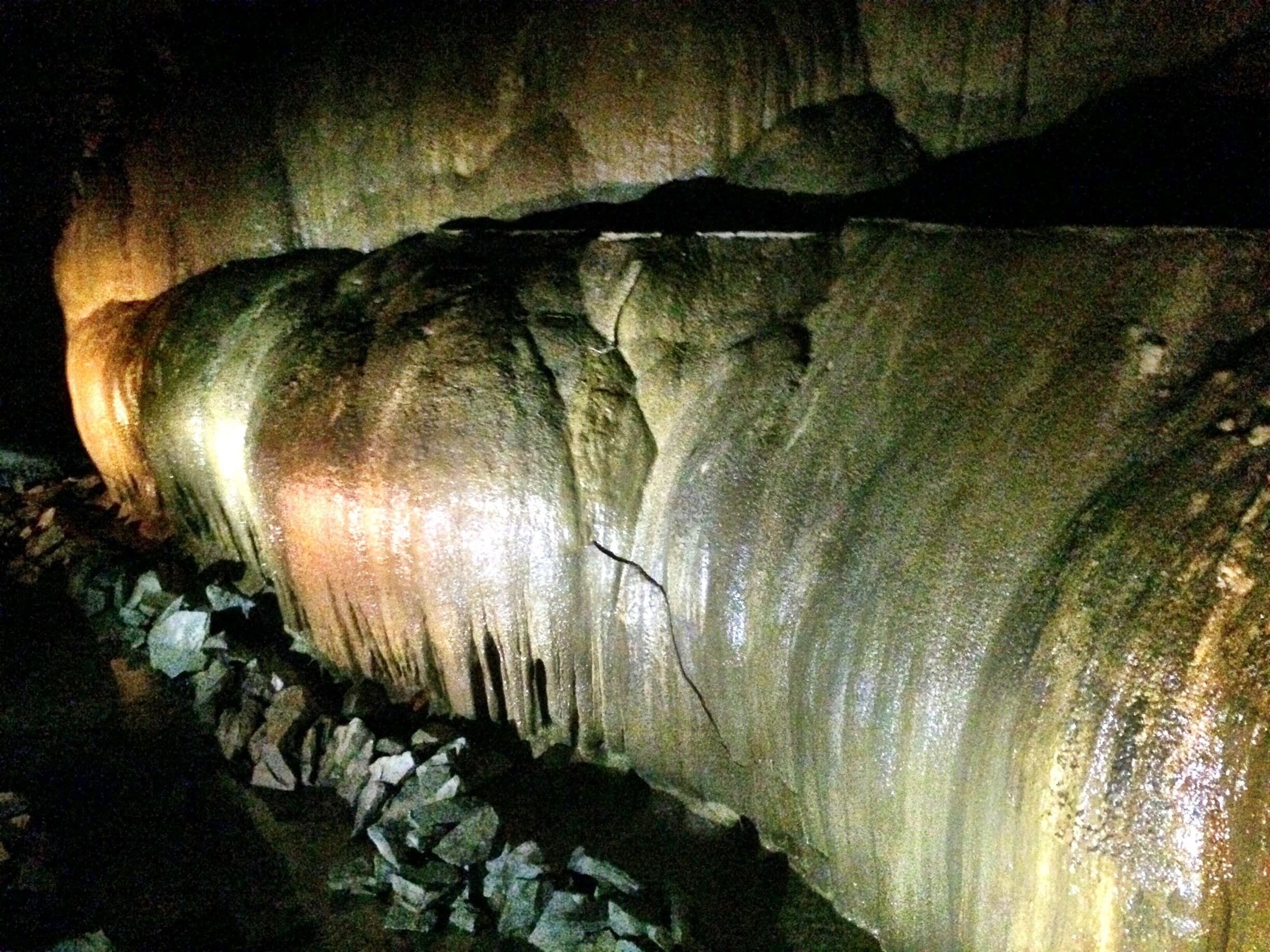 Hard to get a position for perspective, but this the "Frozen Waterfall" - the longest of its kind in the world...