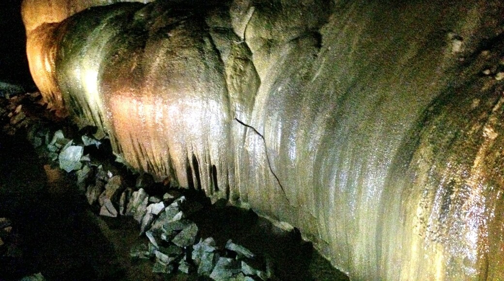 Hard to get a position for perspective, but this the "Frozen Waterfall" - the longest of its kind in the world...