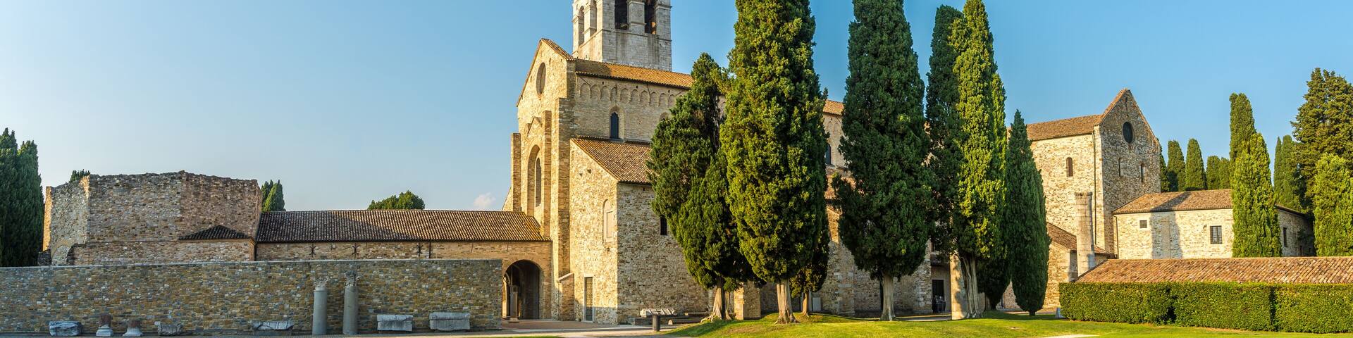 Panoramic view at the Basilica of Santa Maria Assunta in Aquileia - Italy