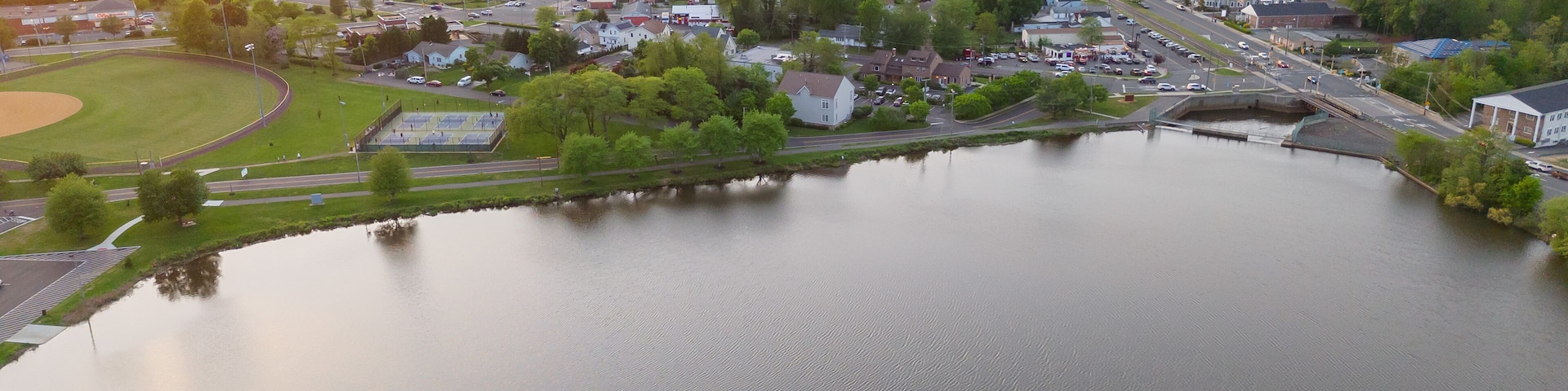 Aerial Sunset in Jamesburg New Jersey