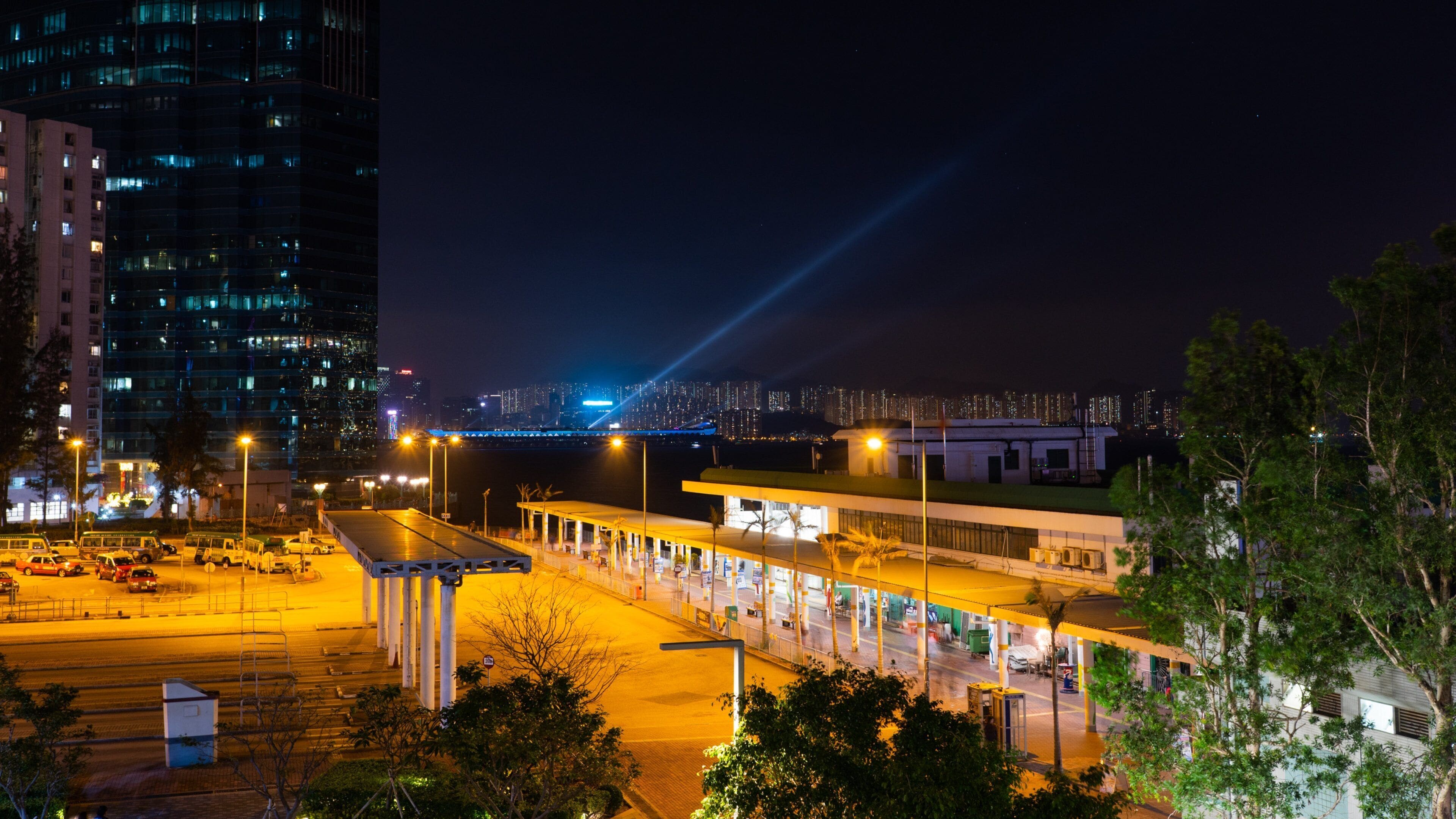Hung Hom Ferry Pier which includes night scenes