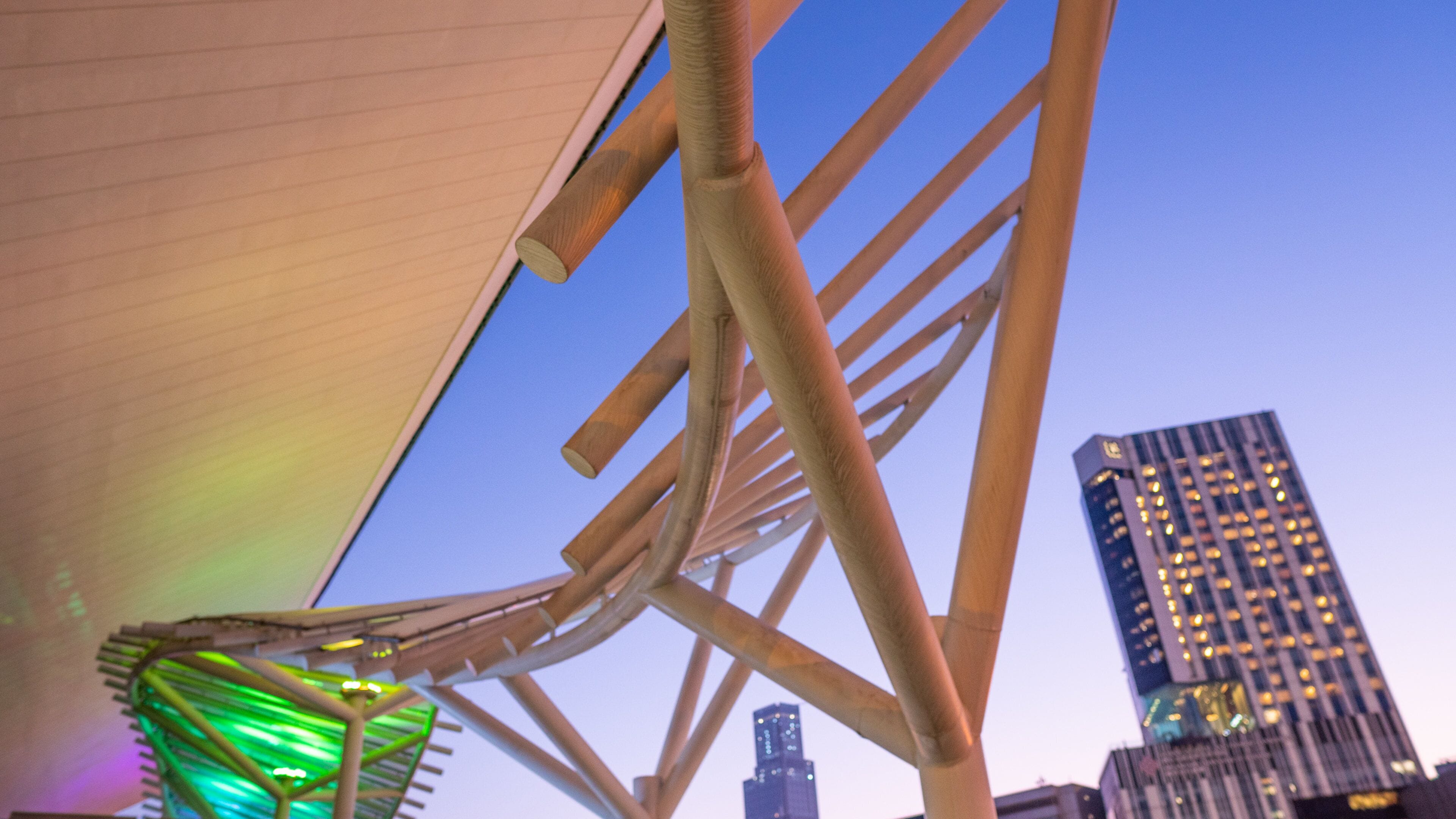 Hong Kong Coliseum featuring a sunset