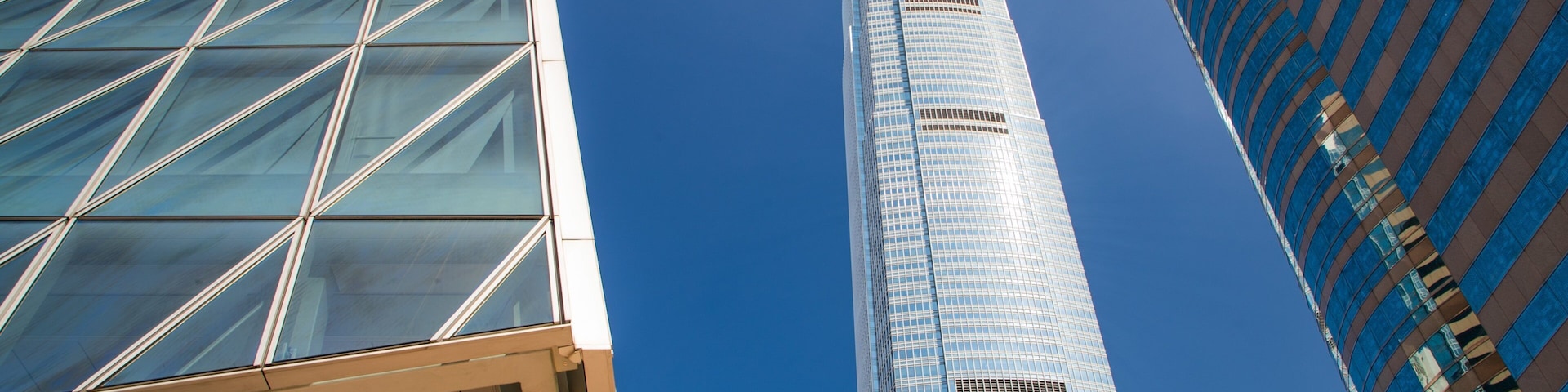 International Finance Centre showing a skyscraper and a city