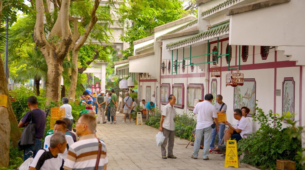Yuen Po Bird Market as well as a large group of people