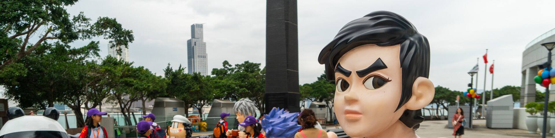 Golden Bauhinia Square featuring outdoor art