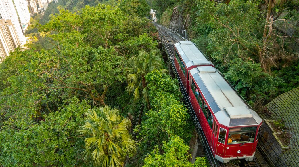 The Peak Tram showing railway items