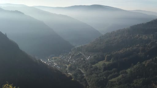 From the car park of the waterfalls this view on a clear day is amazing