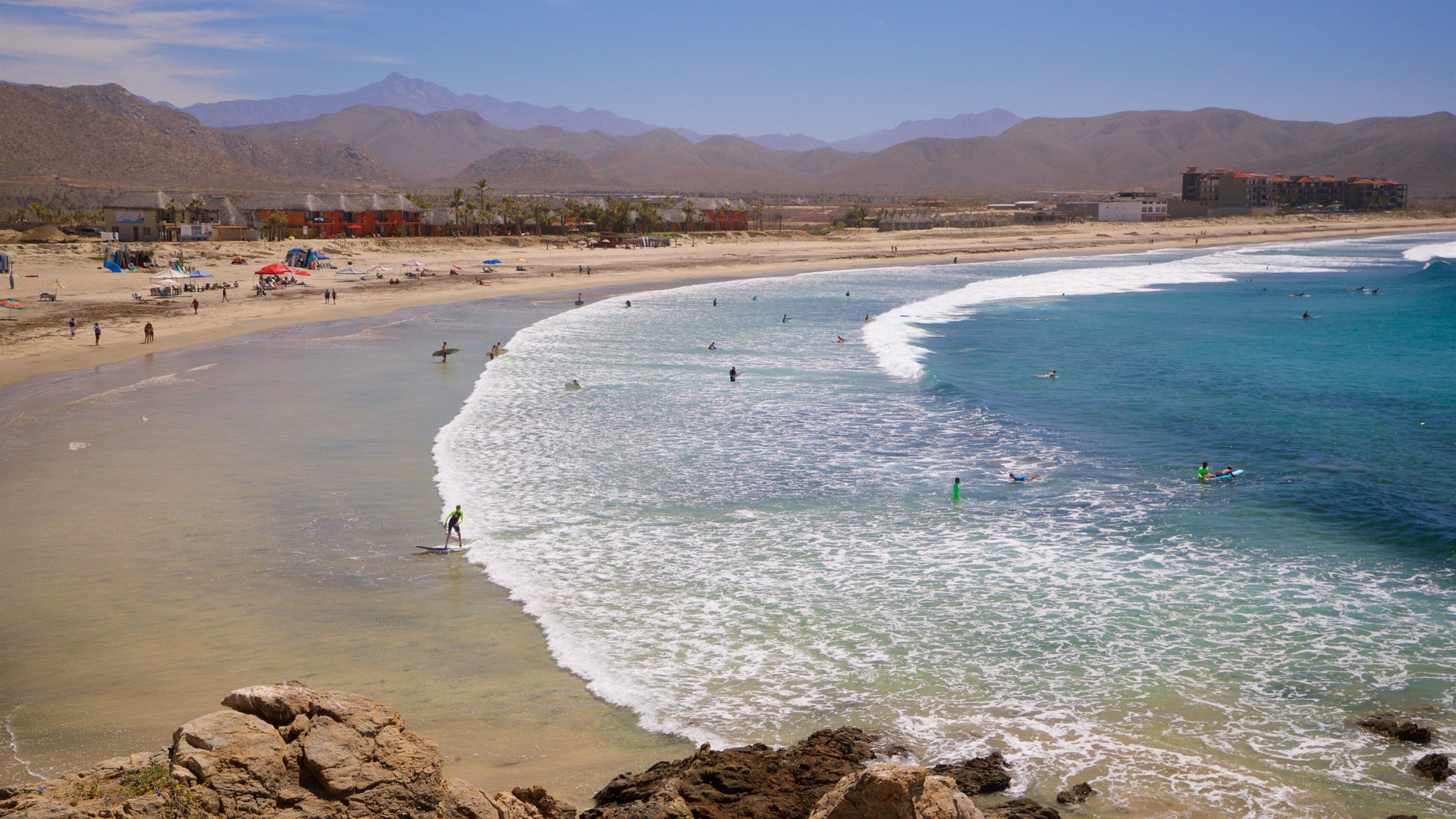 Todos Santos featuring general coastal views, landscape views and a sandy beach