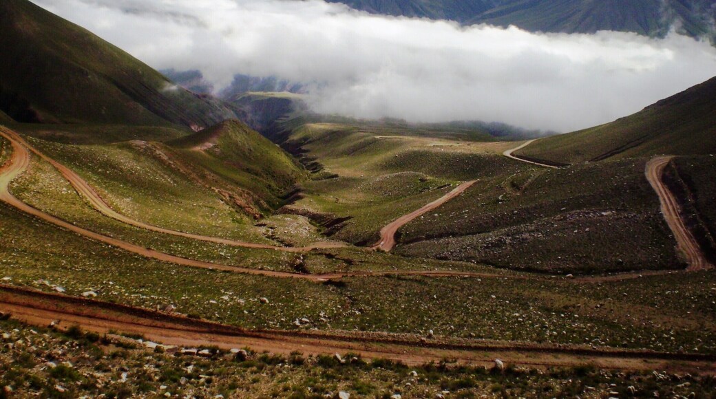 This is the meandering road to reach Iruya, from Humahuaca, in Jujuy. Winding road, changing the view at every turn. Four hours trip on an old bus, totally worth it!