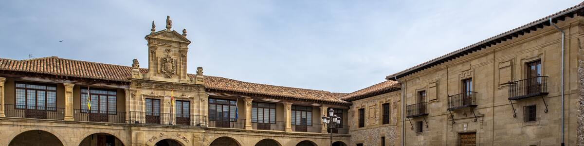 Main square of Santo Domingo de la Calzada, La Rioja, Spain