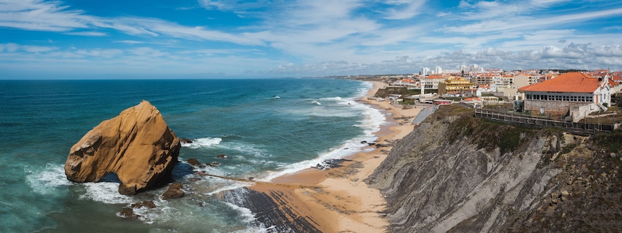 Panoramic View of Santa Cruz Beach, Torres Vedras, Portugal