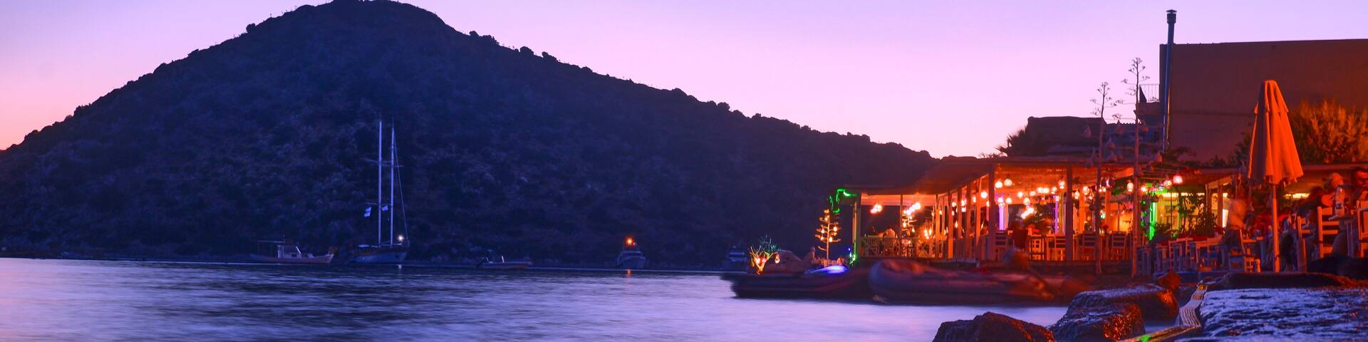 sunset on the sea in Bodrum Gümüşlük