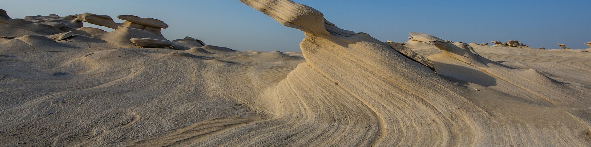 sand formations in a desert near Abu Dhabi