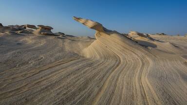 sand formations in a desert near Abu Dhabi