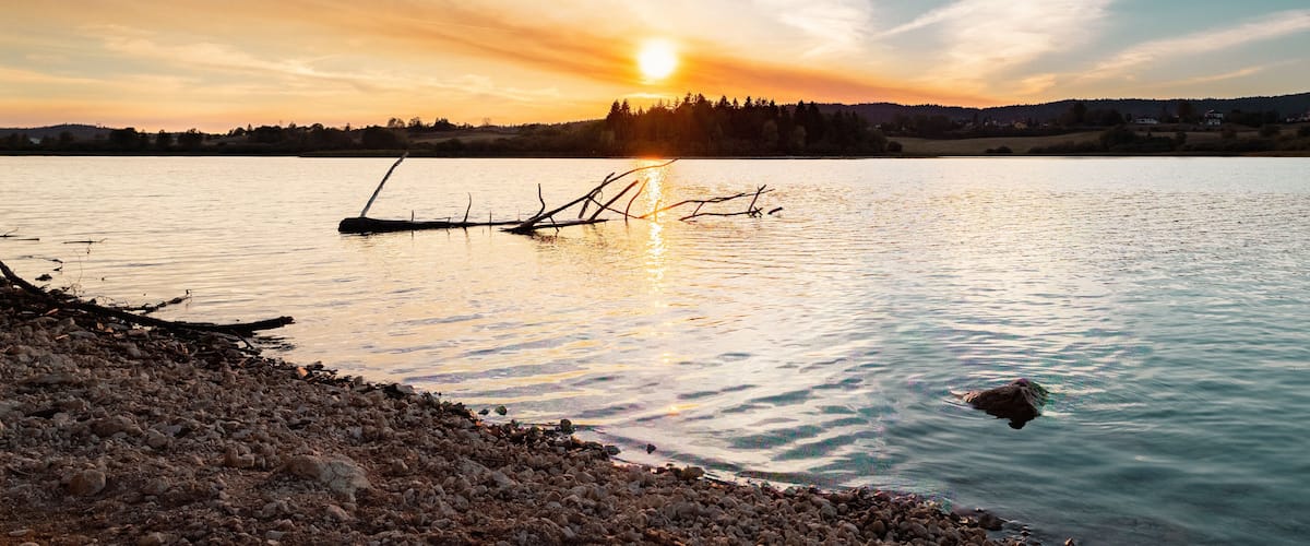 Coucher de soleil - Lac de l'Abbaye