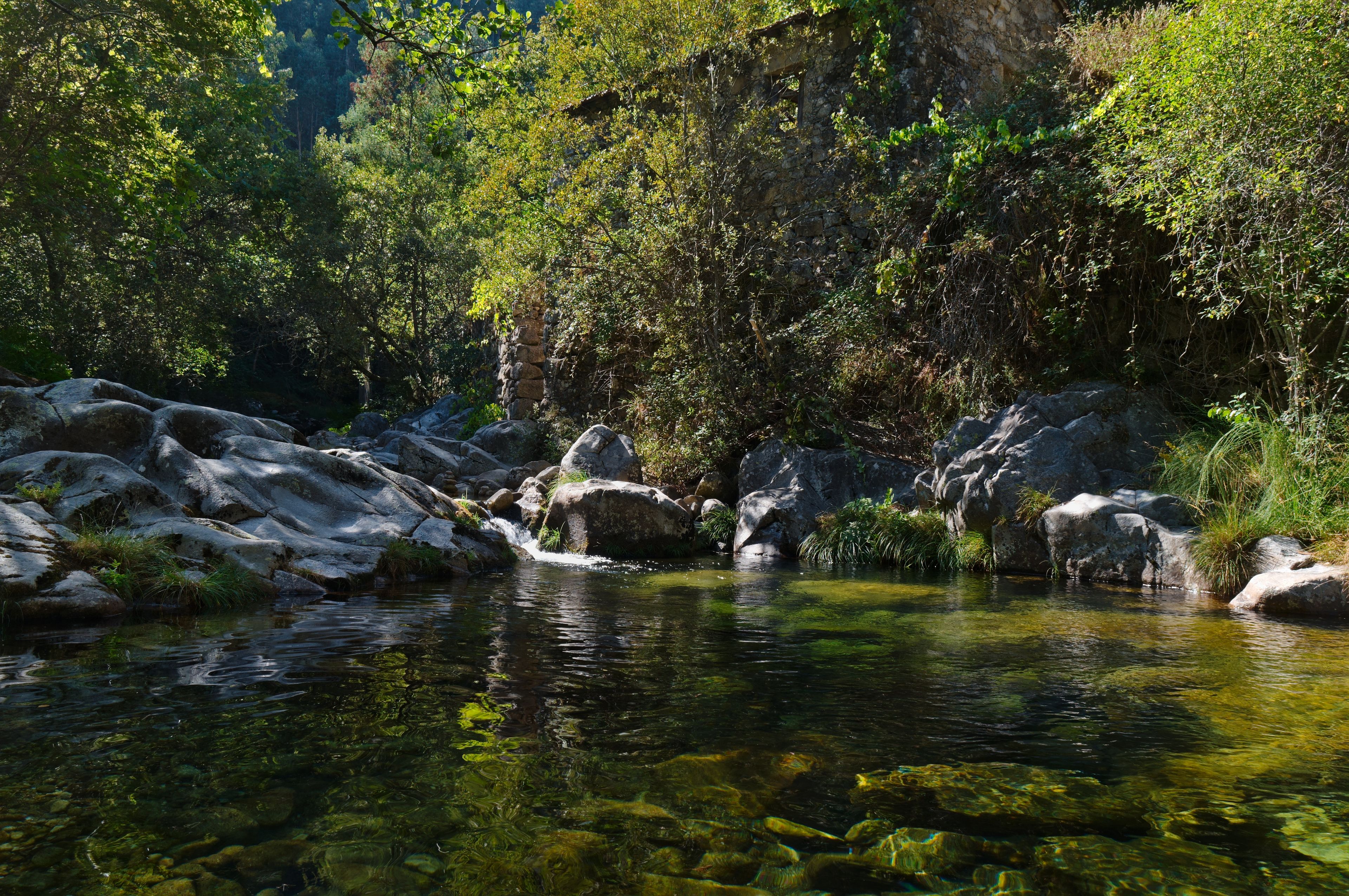 Beautiful Gralheira river scenery in Carvalhais. São Pedro do Sul, Portugal