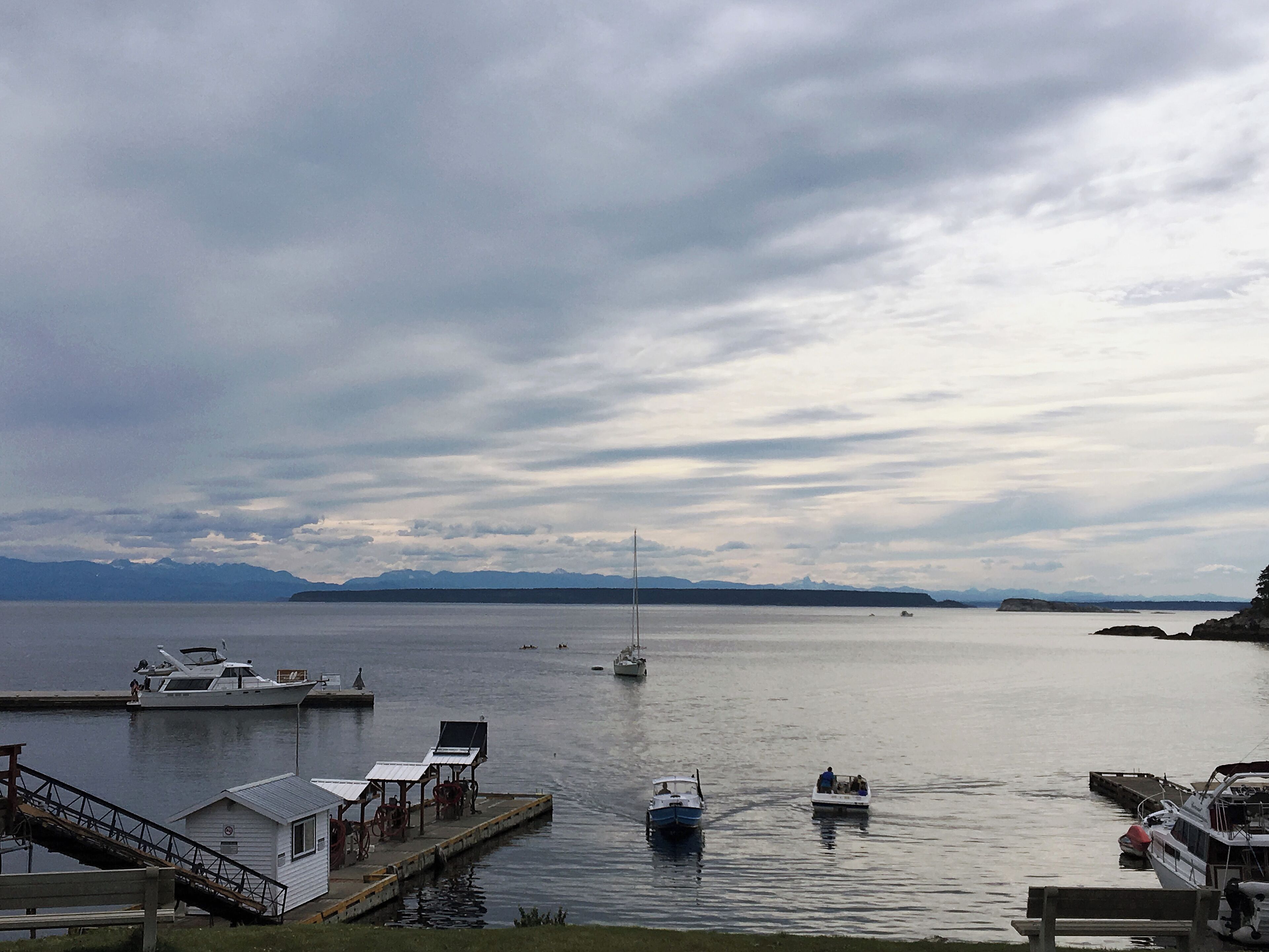 Lund, British Columbia, is the northernmost town on the Sunshine Coast and is the terminus of Highway 101 which runs the from Vancouver. The highway incorporates 2 ferry crossings. 
It has a busy harbour and it is an access point to Desolation Sound & several offshore islands. It's a quiet place, out of the way and has a beautiful setting with the snow-capped peaks of Vancouver Island across Georgia Street on one side and the green rise of the Coast Mountains on the other. Not surprisingly then, it's a great place to relax if you're looking for some time in the great outdoors. #GreatOutdoors