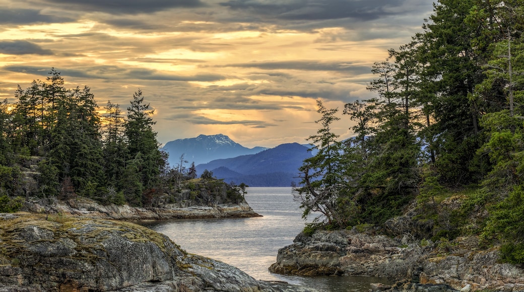 The Copeland Islands Marine Provincial Park consists of a small chain of islands and islets in the Thulin Passage near Lund; British Columbia, Canada