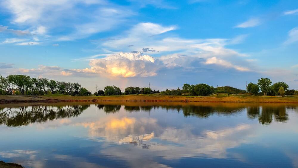 Severe Storm Reflecting in the Water