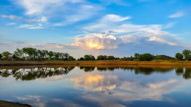 Severe Storm Reflecting in the Water