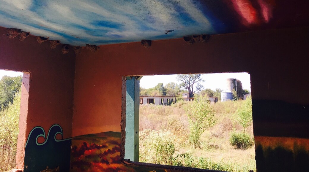 Beautiful art work in some old building around this refuge