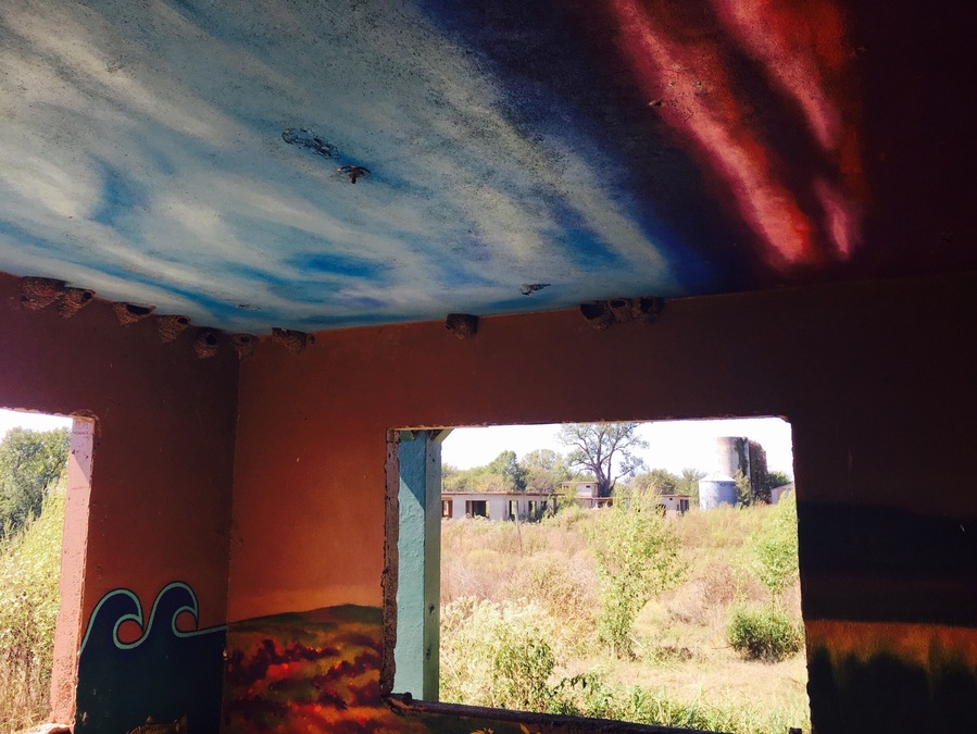 Beautiful art work in some old building around this refuge