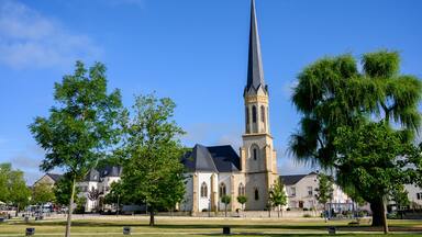 The Saints Peter and Paul church (Eglise Saints-Pierre-et-Paul) in Bertrange (also Bartreng or Bartringen), Luxembourg. 2021/06/29.