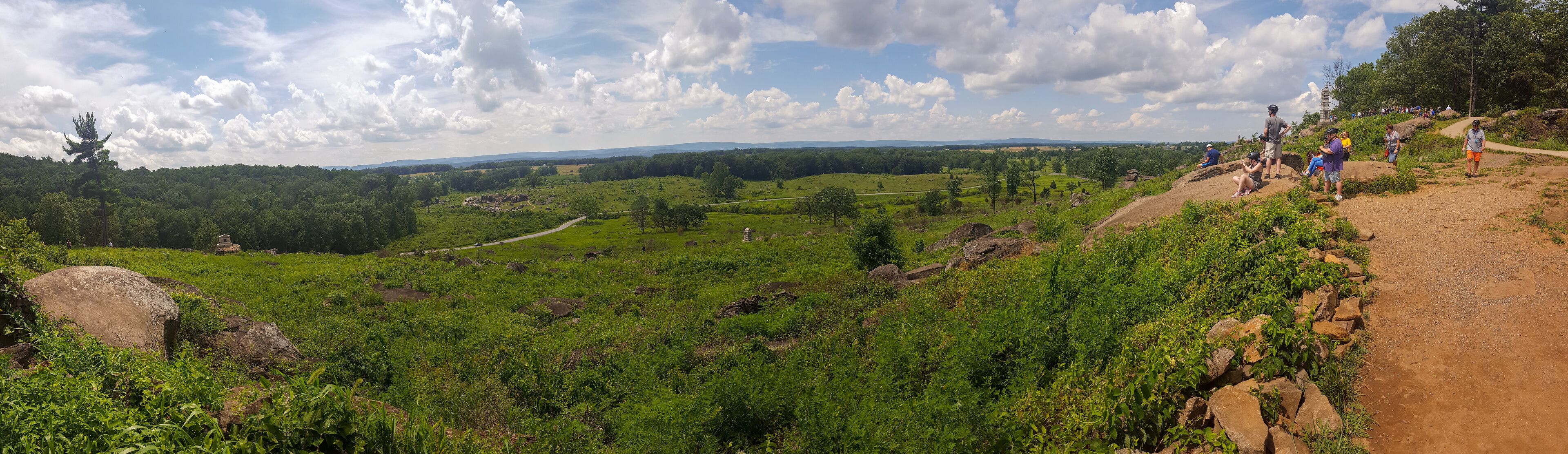 Panoramic View of Little Round Top at Gettysburg