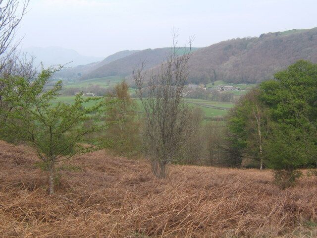 Above Lowick Green The ground soon opens up on Lowick Common, an attractive area with fine views on clear days. The road to Coniston can be seen in the Crake Valley with Bridgefield beyond.