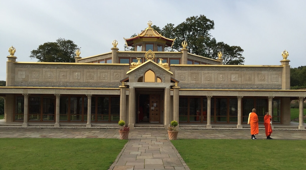 Not in Thailand or Myanmar or Cambodia. This is the Manjushree Buddhist Temple at Conishead near Ulverston, Cumbria, UK.